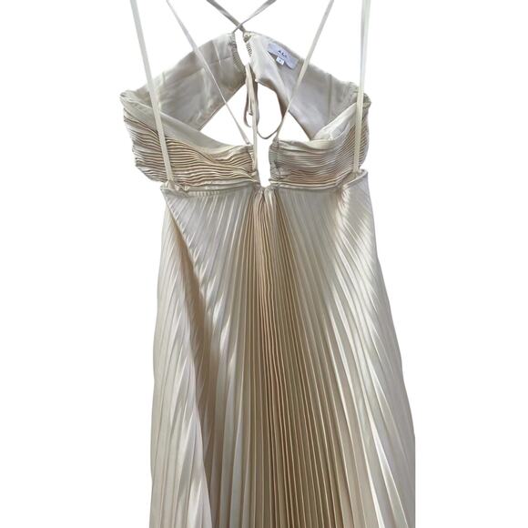 ALC Moira Satin Pleated Maxi Dress US 2 - Picture 10 of 13